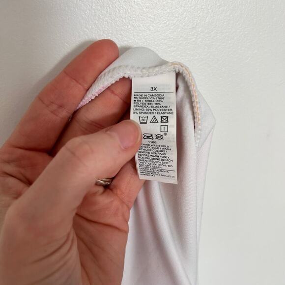 Old Navy Vertical Rainbow Stripes One-Shoulder One-Piece Swimsuit Women’s 3X - Picture 11 of 11